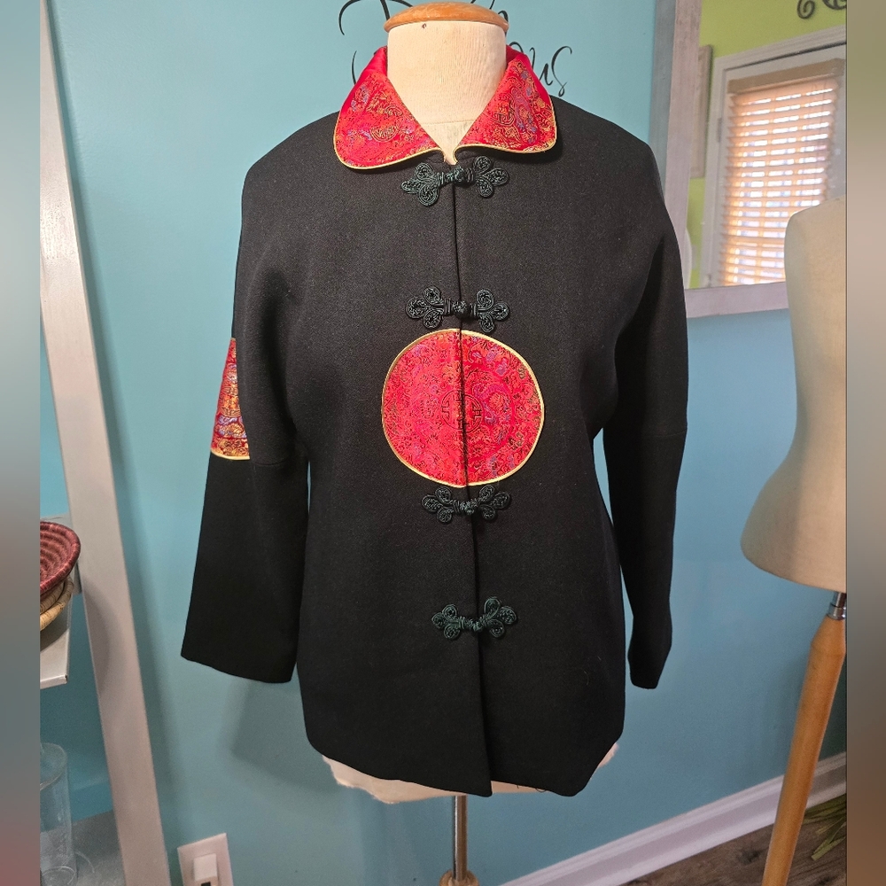Chic Oriental Embellished Blazer Jacket